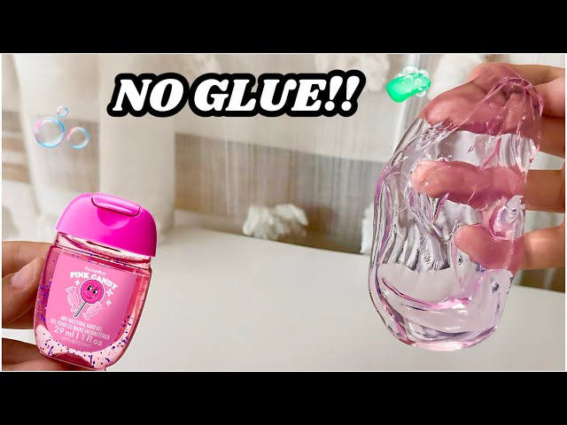Hand Sanitizer Slime!? 🫧🤭🌸 EASY NO GLUE HAND SANITIZER SLIME Recipe!! (No Glue/Refrigerator Needed)