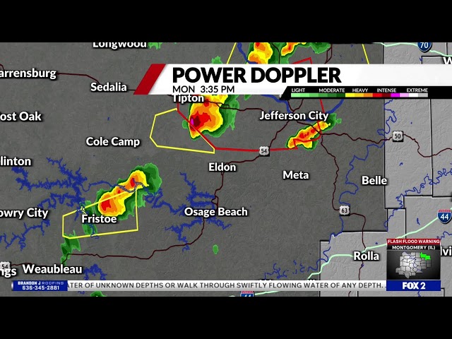 Tornado warning issued in St. Charles, Warren counties