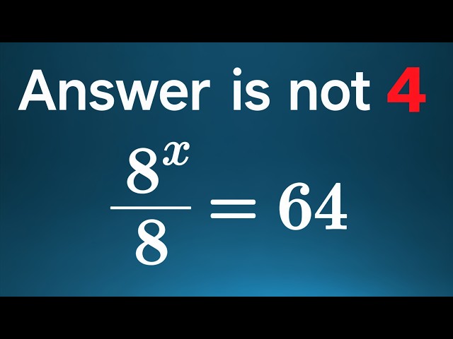A Brilliant Algebra Puzzle: What Is the Value of x? | Math Olympiad