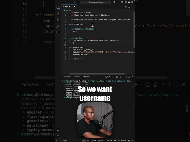 Here's how to get SQLAlchemy working in your Flask app