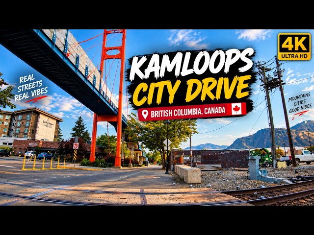 Downtown Kamloops to Riverside Park 🇨🇦 | Beautiful City Walk in 4K