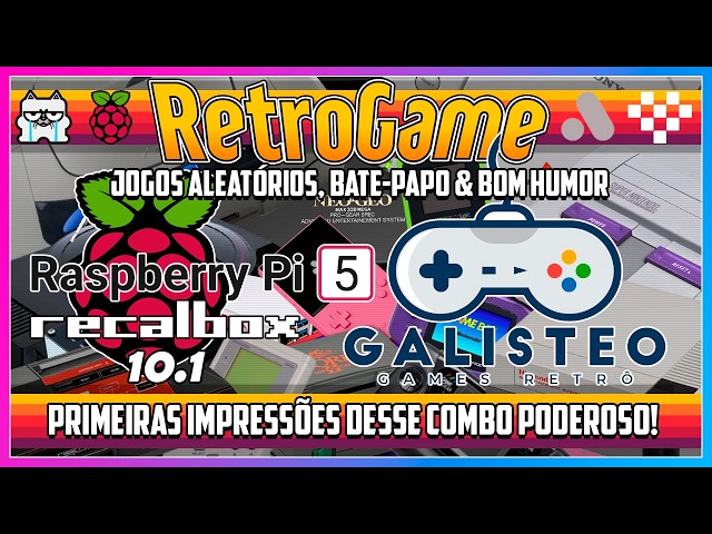 MINI LIVE: RETROGAME NA RASPBERRY PI 5 + RECALBOX BY @galisteogames