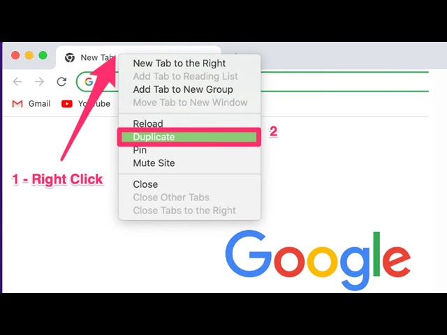 Duplicate Tab in Google Chrome