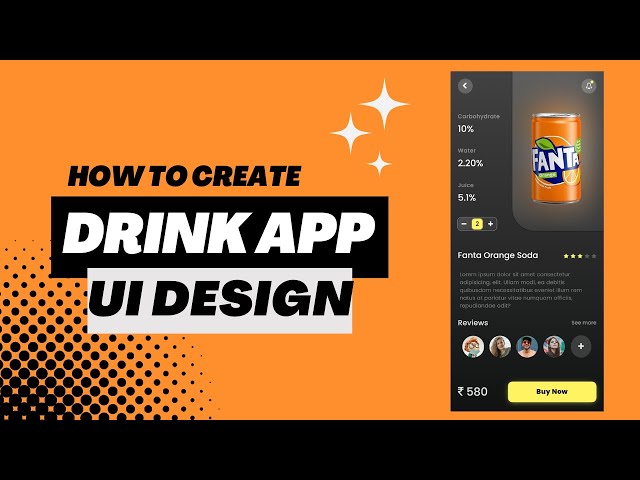 Drink App UI Template - Single Product Screen | HTML CSS BOOTSTRAP Speed Coding