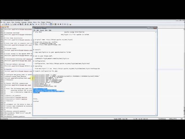 Setting up PHP to run under FastCGI in Apache (on Windows)