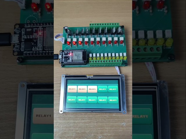 10 Channel HMI Relay Switch #kiyanislab #jlcpcb #esp32project #automation #diyproject
