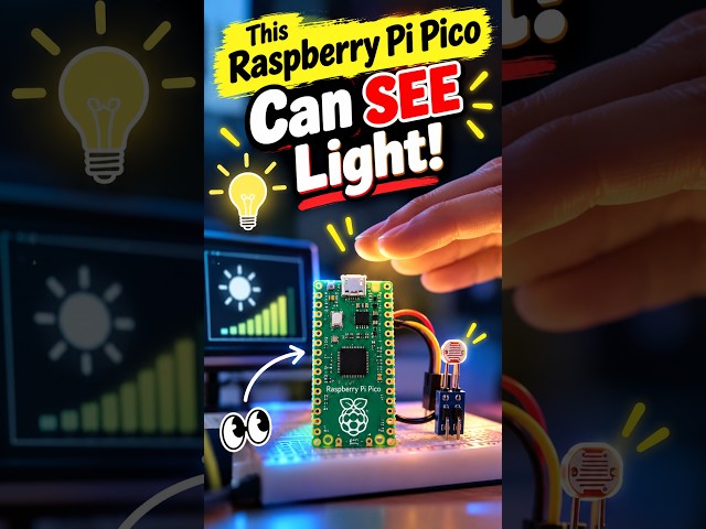 Build this smart light detector in 5 minutes #diyprojects #raspberrypipico #tech