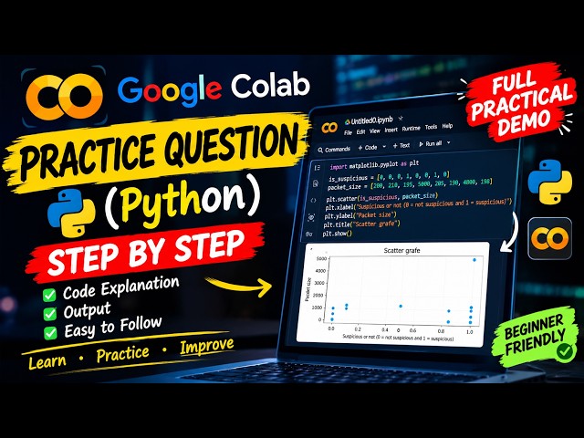 Suspicious Packet Detection with Python | Scatter Plot in Google Colab | Cybersecurity Practical