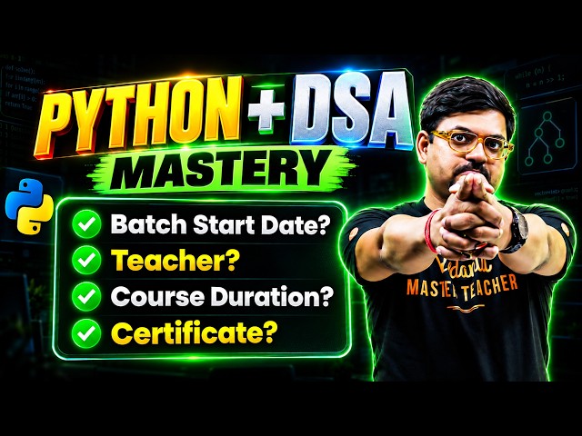 Python + DSA Mastery 🔥 Beginner to Placement-Ready | Complete Coding Course | Harsh Sir