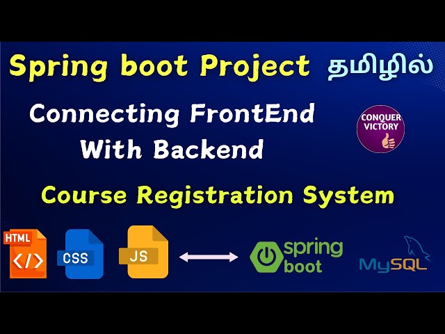 Springboot project in Tamil | Connecting frontend with backend in tamil | Beginners