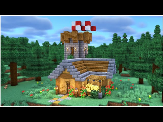 The EASIEST Starter Castle for Survival Minecraft [Tutorial]