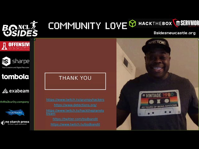 BSidesNCL 2020 - Hackers and Healing - @bsdbandit