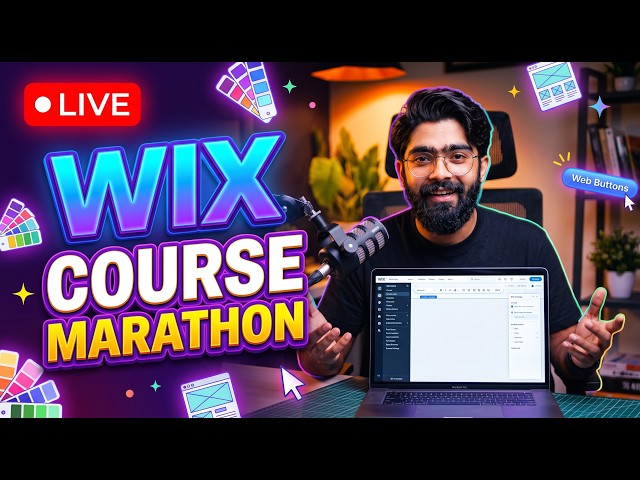 LIVE: Full Wix Tutorial Series - Colors, Buttons, Strips & Live Projects