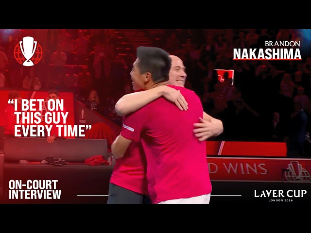 Brandon Nakashima On-Court Interview | Laver Cup 2026 Match 2