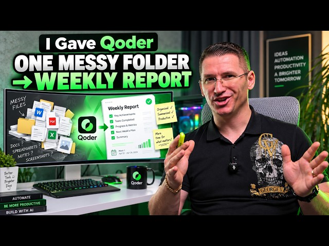 I Gave Qoder One Messy Folder — It Turned Everything Into a Weekly Report