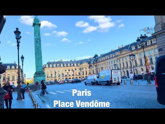 Paris city walks   Place Vendôme   Paris,France 4K 