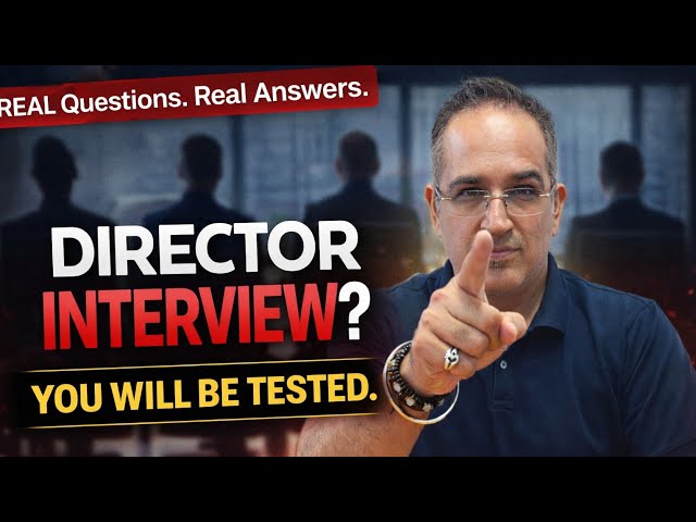 Director level Interview Questions & Answers | Full Mock Interview