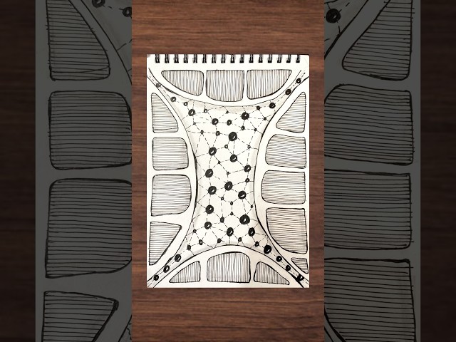 Day 133 Easy Doodle Art Tutorial #doodle #doodleart #art #drawing #zen #flowers #shorts #zentangle