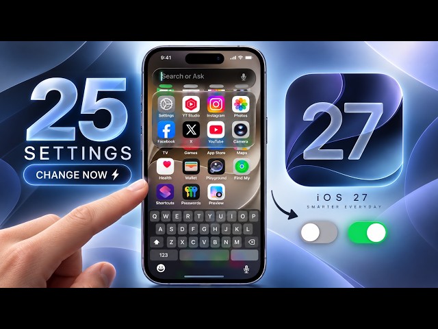 iOS 27 - 25 Settings You NEED to Change Immediately! (Hindi)