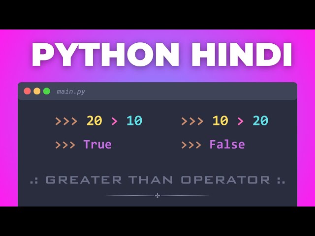 38. 🚀 Master Python Greater Than Operator | Beginner to Advanced Tutorial in Hindi