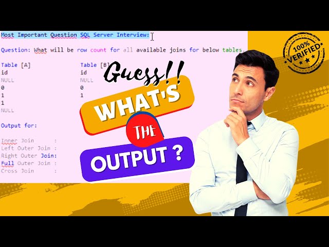 What different SQL JOINS Returns? SQL JOINS Interview Question 2023
