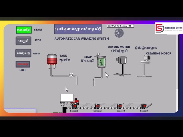 How to create PLC Programming for Car Automatic Washing Machine | Siemen | SCADA | TIA Portal