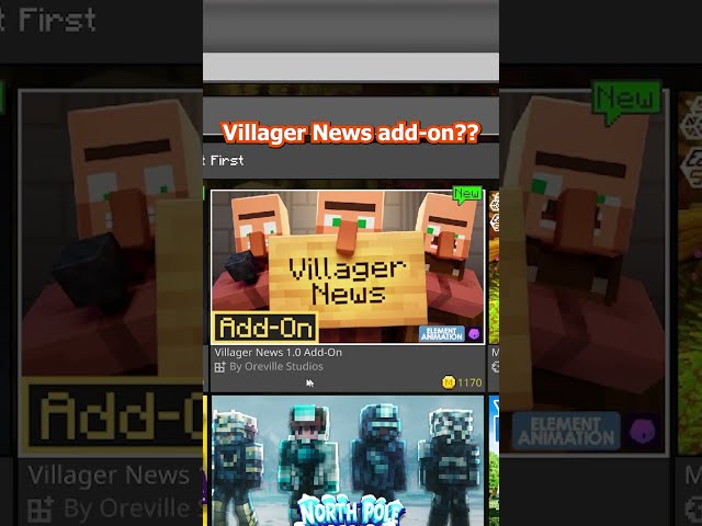 they made a VILLAGER NEWS minecraft addon???? #minecraft