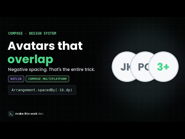 Stacked Avatars in Compose — Line by Line