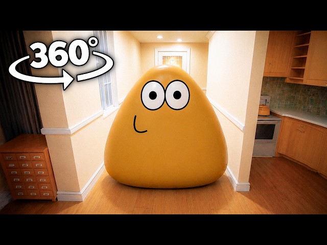 Pou BROKE Into Your House… RUN! 360° VR 4K