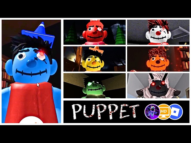 Roblox Puppet | ALL RALPHY JUMPSCARES! (HD Games)