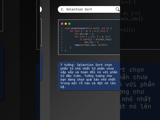 Các giải thuật sắp xếp trong C++ #niitict #laptrinh #icthanoi #hoclaptrinh #xuhuong  #niiticthanoi