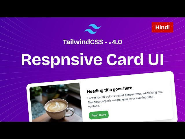 How to Create Responsive Card in Tailwind CSS | Tutorial