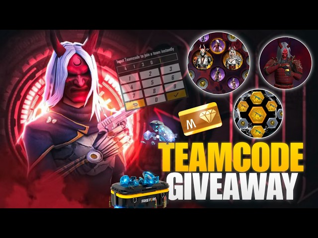 FREE FIRE LIVE CUSTOM ROOM GIVEAWAY | FF LIVE TEAM CODE GIVEAWAY | FF LIVE CUSTOM ROOM GIVEAWAY FF