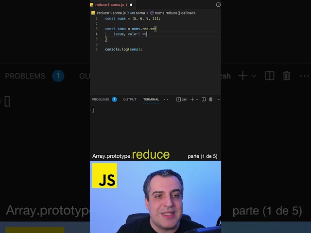 Como usar Array.prototype.reduce - #JAVASCRIPT(parte 1 de 5) #shorts #reduce
