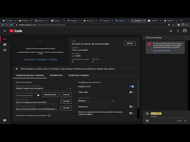 Emisión en directo de Axel Kramble