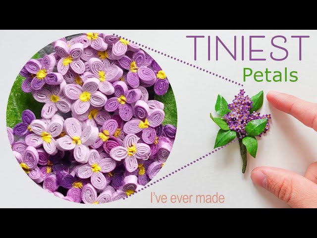 The TINIEST petals I've EVER made! Mini Lilac Flower - DIY Paper Quilling Miniature Crafts