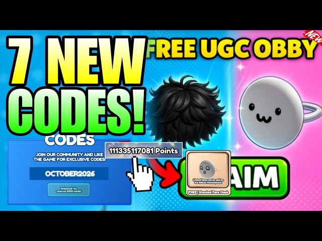 *NEW CODES* ALL WORKING CODES FOR FRRE UGC OBBY AFK OR PLAY IN OCTOBER 2026 - ROBLOX AFK OR PLAY