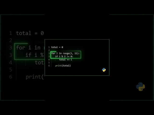 🔥 Sum of Odd Numbers from 1 to 10 in Python (Super Easy!)#shorts #viral