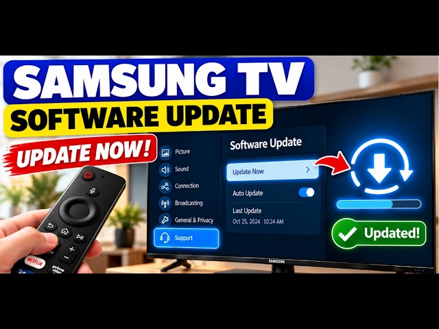 How to Update Software on Samsung Smart TV | Samsung TV Firmware Update