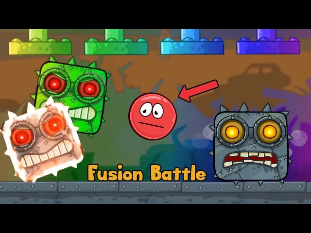Red Ball 4 Fusion Battle Red Ball Vs Factory Electric Boss Funny Colors