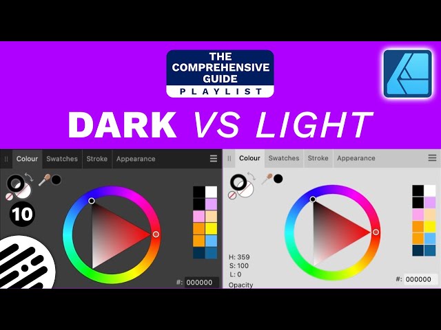 Affinity Designer Tutorial: Dark Mode vs Light Mode