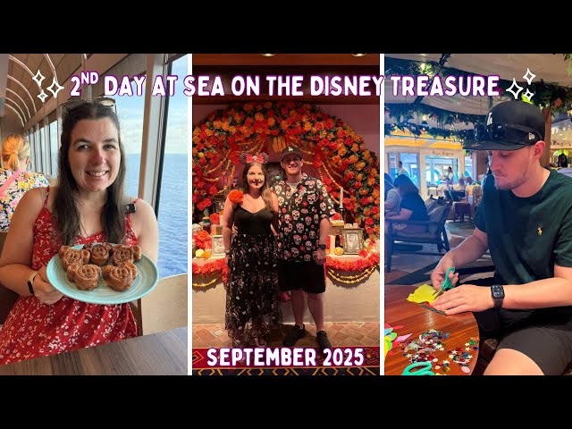 Disney Treasure Day at Sea! Diaper Dash, Crafts, Bingo & Trivia | Plaza de Coco Dinner | DAY14 SEP25