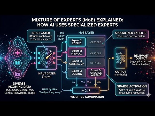 Mixture of Experts (MoE) Explained: How AI Uses Specialized Experts