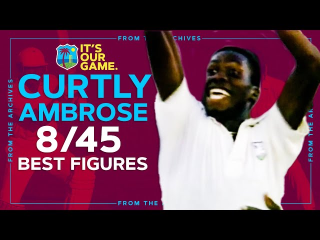 Curtly Ambrose Legendary 8/45 v England in 1990! | Best Test Figures! | Windies