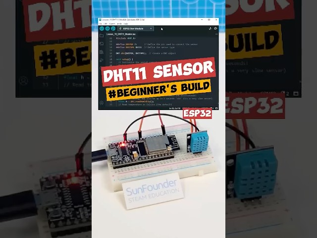 ESP32 Temperature and Humidity Sensor Project#arduino #electronics #engineering  #esp32