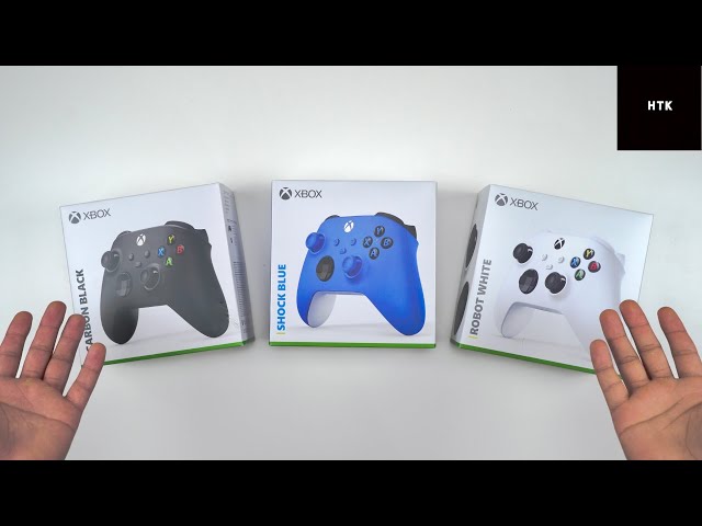 Unboxing All Colors Xbox Series X|S Controllers (Shock Blue, Carbon Black & Robot White)