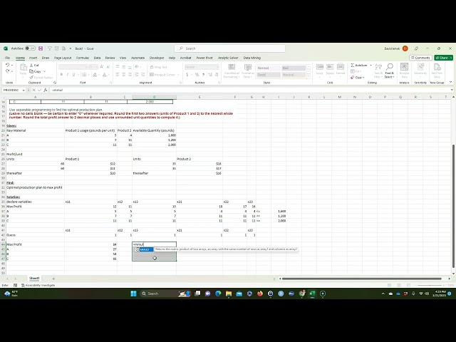 Maximize Profit with tiered profits depending on quantity