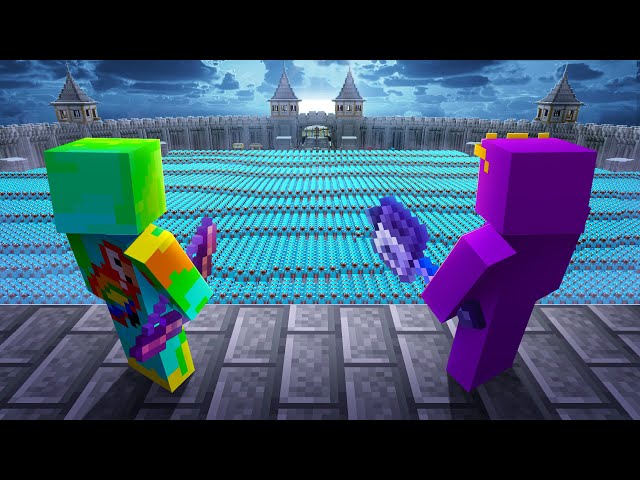 2 Minecraft Pros VS 1000 Hunters