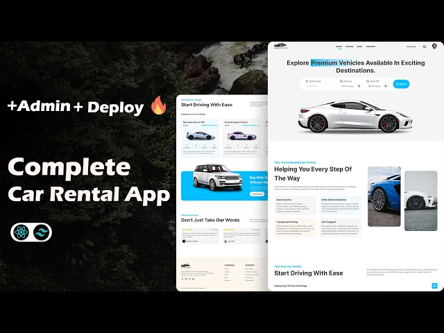 Build and Deploy React JS Car Rental App - Create a Complete Car Rental App Using React