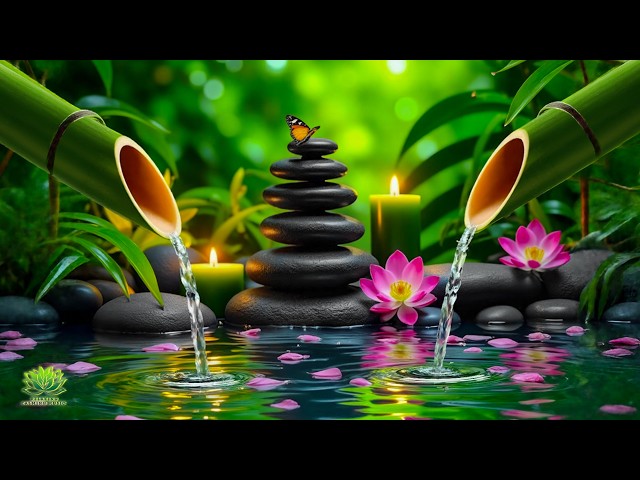 Relaxing Piano with Bamboo Water Sounds 🌿 Healing Music for Mind, Body Balance & Emotional Peace